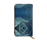 WZYWHJ Portefeuille élégant en cuir imprimé naufrage sous la mer - Longue pochette pour femme, matériau durable, 12 emplacements pour cartes, compartiments zippés, noir, taille unique, Noir , Taille