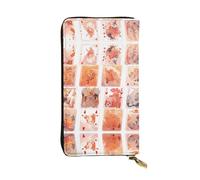 WZYWHJ Portefeuille élégant en cuir imprimé poker Anime Poker - Longue pochette pour femme, matériau durable, 12 emplacements pour cartes, compartiments à fermeture éclair