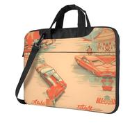 WZYWHJ Poster Car Prints Sac pour ordinateur portable avec intérieur doux, plusieurs poches, idéal pour homme, voyage et affaires, noir, 13"