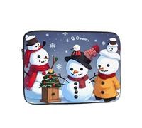 WZYWHJ Q Version Housse antichoc pour ordinateur portable 12" Motif bonhomme de neige Pour homme et femme Voyage d'affaires, école, bureau usage quotidien