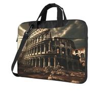WZYWHJ Remains of the Roman Colosseum Printing Ultra-Thin Portable Single Shoulder Laptop Bag Computer Accessories Soft Shockproof for Laptops, Noir , 14 inch