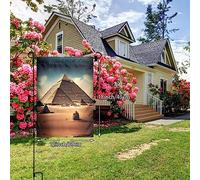 WZYWHJ Rêver des pyramides de Khufu Impression Décoration Drapeau de jardin 30,5 x 45,7 cm pour un environnement extérieur à la mode