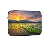 WZYWHJ Rice Paddy Field Housse de protection antichoc pour ordinateur portable 15" pour homme et femme, voyage d'affaires, école, bureau, usage quotidien