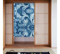 WZYWHJ Rideaux de qualité avec motifs d'herbe bleue - Séparateurs de pièce polyvalents pour la maison, le bureau, la cuisine - Rideau élégant et fonctionnel - 86,4 x 142,2 cm