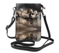 WZYWHJ Running of the Horses Picture Sac à bandoulière en cuir pour femme avec bandoulière réglable