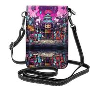 WZYWHJ Sac à bandoulière à rabat en cuir avec imprimé chemins de couleur foncée - Cadeau polyvalent pour femme, marche, camping, shopping et voyage