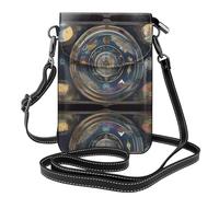 WZYWHJ Sac à bandoulière à rabat en cuir avec motif de boussole de tarot - Cadeau polyvalent pour femme, marche, camping, shopping et voyage