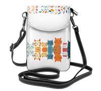 WZYWHJ Sac à bandoulière à rabat en cuir imprimé avec cadre photo de chat - Cadeau polyvalent pour les femmes pour la marche, le camping, le shopping et les voyages