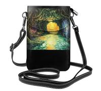 WZYWHJ Sac à bandoulière en cuir avec motif grotte magique pour femme avec bandoulière réglable