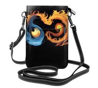 WZYWHJ Sac à bandoulière en cuir avec motif symbole du feu et de l'eau pour femme avec bandoulière réglable