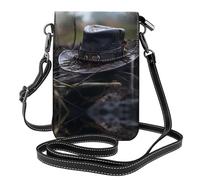 WZYWHJ Sac à bandoulière en cuir imprimé chapeau de pirate dans la nature - Cadeau polyvalent pour femme, marche, camping, shopping et voyage