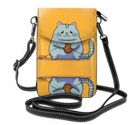 WZYWHJ Sac à bandoulière en cuir imprimé chat jouant avec une boule de ficelle - Cadeau polyvalent pour femme, marche, camping, shopping et voyage