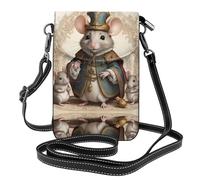 WZYWHJ Sac à bandoulière en cuir imprimé Mouse King pour femme avec bandoulière réglable