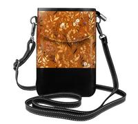 WZYWHJ Sac à bandoulière en cuir pour femme avec bandoulière réglable Motif orange brûlé
