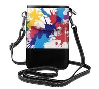 WZYWHJ Sac à bandoulière en cuir pour femme avec bandoulière réglable Motif peinture abstraite