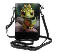 WZYWHJ Sac à bandoulière en cuir pour femme avec bandoulière réglable Motif petit dinosaure