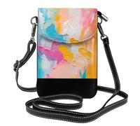 WZYWHJ Sac à bandoulière en cuir pour femme avec motif peinture à l'huile abstraite, bandoulière réglable
