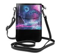 WZYWHJ Sac à bandoulière en cuir pour femme Motif espace science-fiction avec bandoulière réglable