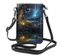 WZYWHJ Sac à bandoulière en cuir pour femme Motif papillons dans les contes de fées avec bandoulière réglable