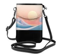 WZYWHJ Sac à bandoulière en cuir pour femme Motif peinture coucher de soleil avec bandoulière réglable