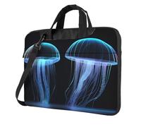 WZYWHJ Sac à bandoulière pour ordinateur portable avec imprimé méduses transparentes, ultra fin, sac pour ordinateur portable, accessoires informatiques, doux et résistant aux chocs pour ordinateurs