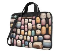 WZYWHJ Sac à bandoulière pour ordinateur portable avec motif de barbe à papa coloré, ultra fin, accessoire informatique, doux et résistant aux chocs pour ordinateurs portables, Noir , 14 inch