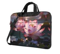 WZYWHJ Sac pour ordinateur portable 15,6" imprimé The Lotus in Full Bloom - avec intérieur doux, plusieurs poches, idéal pour les hommes, les voyages et les affaires
