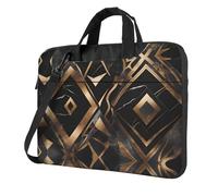 WZYWHJ Sac pour ordinateur portable avec intérieur doux, plusieurs poches, idéal pour les hommes, les voyages et les affaires, Noir/blanc, 13 inch