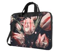 WZYWHJ Sacoche pour ordinateur portable 13" avec intérieur doux et poches multiples Motif tulipes Rose cristal