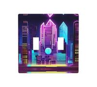 WZYWHJ Sci-Fi City Plaque murale décorative durable et élégante pour zones résidentielles et commerciales 11,4 x 11,4 cm