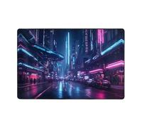 WZYWHJ Sci-Fi Street Printing Tapis de sol antidérapant 91,4 x 61 cm pour salon, bureau, table basse, lit, balcon