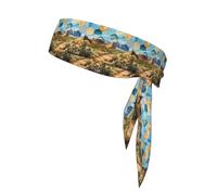 WZYWHJ Serre-tête à motif hexagonal désert, serre-tête de sport, bandeau pour homme et femme, bandeau pour la course à pied, l'entraînement, le football