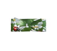 WZYWHJ Serre-tête avec nœud pour bébé Motif coccinelle sur marguerite - Accessoires de cheveux délicats pour nouveau-nés, nourrissons, tout-petits - Bandeau doux pour la peau