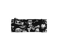WZYWHJ Serre-tête noir et blanc avec motif de pirates et élastiques doux pour les nouveau-nés et les filles