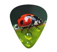 Wzywhj Seven-Starred Lot de 12 médiators imprimés coccinelle Prise en main facile à tenir dans les mains, ukulélé, guitare électrique ou acoustique