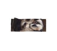 WZYWHJ Shih Tzu Dog Prints Baby Bow Headbands and Elastic Soft Hair Accessories for Newborn and Girls