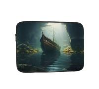 WZYWHJ Shipwreck at The Bottom of The Lake Housse de protection antichoc pour ordinateur portable 10" pour homme et femme, voyage d'affaires, école, bureau, usage quotidien