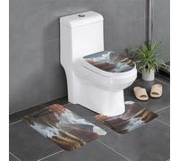 WZYWHJ Silent Valley Lot de 4 tapis de sol antidérapants et durables faciles à nettoyer pour salle de bain et toilettes