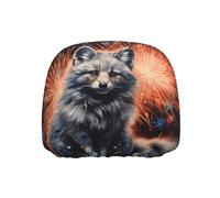 WZYWHJ Silver Fox Under Fireworks Taie d'oreiller pour tête de siège de voiture camion General Motors Parts Housse de protection