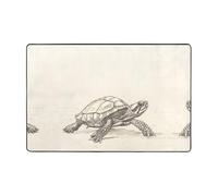 WZYWHJ Sketch of Little Turtle Tapis de sol antidérapant imprimé 91,4 x 61 cm pour salon, bureau, table basse, lit, balcon