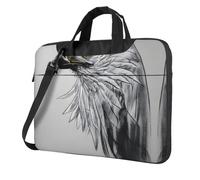 WZYWHJ Sketching an Eagle Prints Sac pour ordinateur portable avec intérieur doux, plusieurs poches, idéal pour les hommes, les voyages et les affaires, Noir/blanc, 13 inch