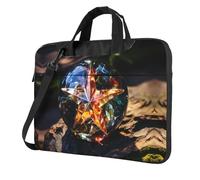 WZYWHJ Star Crystal Stone Impression Ultra-mince Portable Simple Épaule Sac Ordinateur Portable Accessoires Informatique Doux Antichoc pour Ordinateurs Portables, Noir , 13 inch