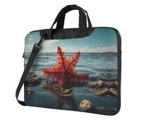 WZYWHJ Star Seaweed Printing Sac d'ordinateur portable ultra-fin portable à épaule unique accessoires informatiques doux antichoc pour ordinateurs portables, Noir , 15.6 inch