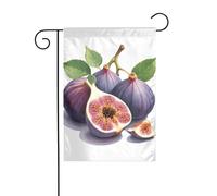 Wzywhj Superbe image de figue drapeau de jardin d'été double face décoration cour 30,5 x 45,7 cm