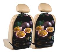 WZYWHJ Sweet and Sour Passion Fruit Imprimé Siège de Voiture Anti Coup de Pied Coussin de Rangement 2 Pièces Sac de Rangement Multifonction Protecteur de Siège Après Installation