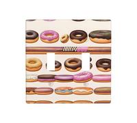 WZYWHJ Sweet Donut Plaque murale décorative imprimée 11,4 x 11,4 cm, durable et élégante pour les zones résidentielles et commerciales