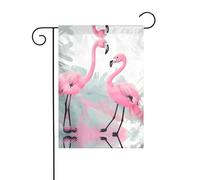 Wzywhj Tableau flamant rose drapeau de jardin double face décoration cour 30,5 x 45,7 cm