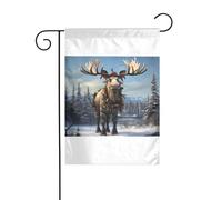 Wzywhj Tableau humoristique de Noël avec drapeau de jardin d'été double face Décoration cour 30,5 x 45,7 cm
