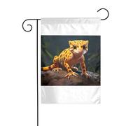 Wzywhj Tableau Léopard Little Gecko Drapeau de jardin d'été double face Décoration cour 30,5 x 45,7 cm