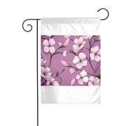 Wzywhj Tableau motif azalée drapeau de jardin d'été double face décoration cour 30,5 x 45,7 cm